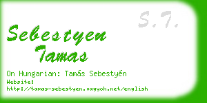 sebestyen tamas business card