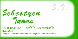 sebestyen tamas business card